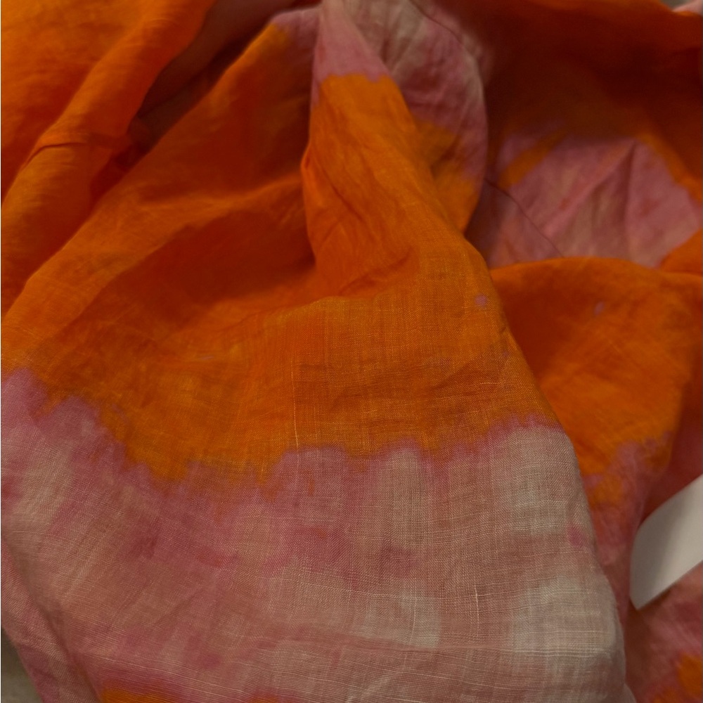 Massimo Dutti Orange and Pink Button Down Shirt - Picture 5 of 5
